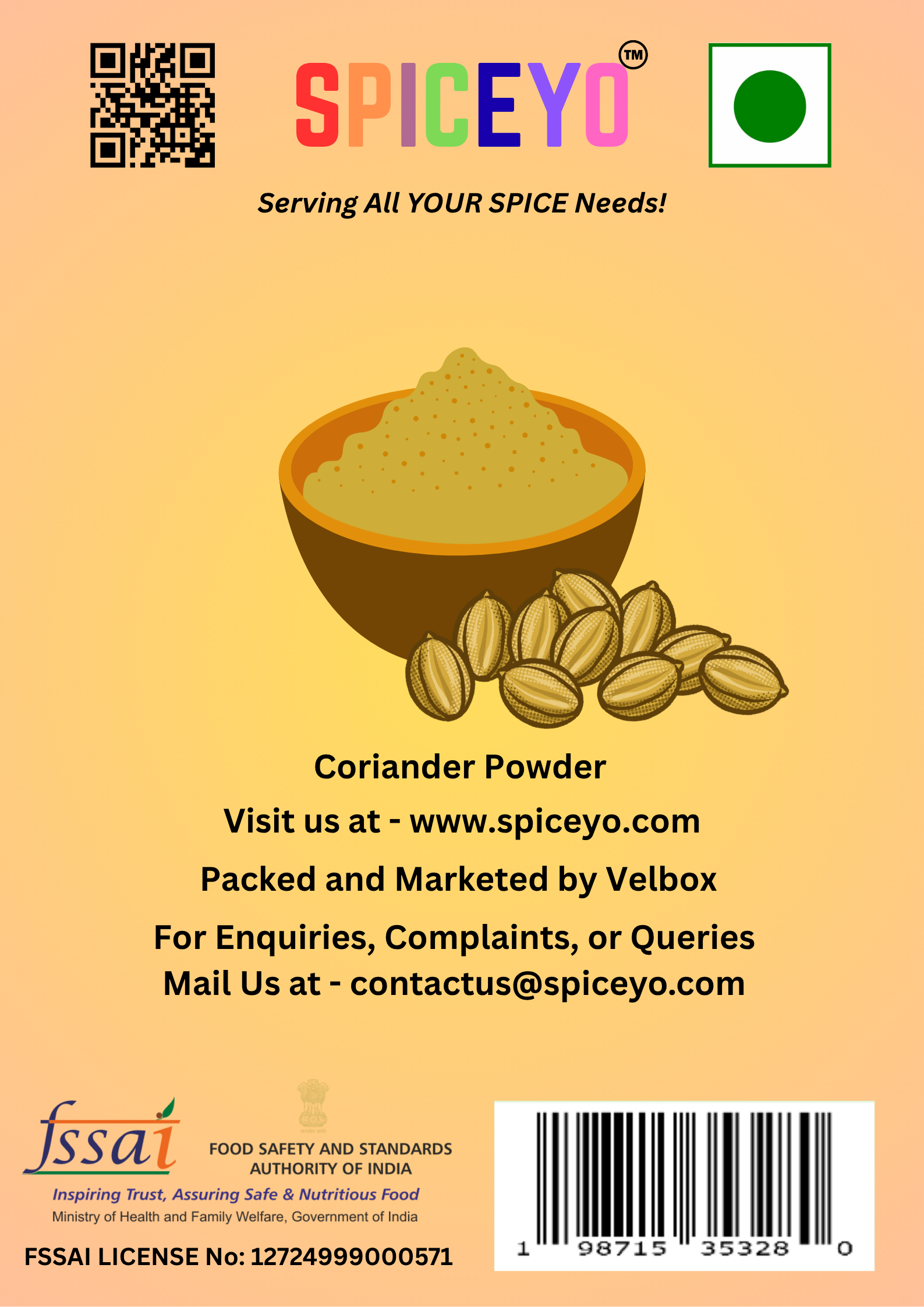 Organic Coriander Powder